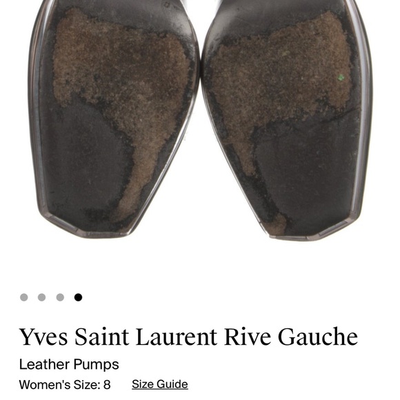 Yves Saint Laurent Silver Leather Pumps - Picture 4 of 5